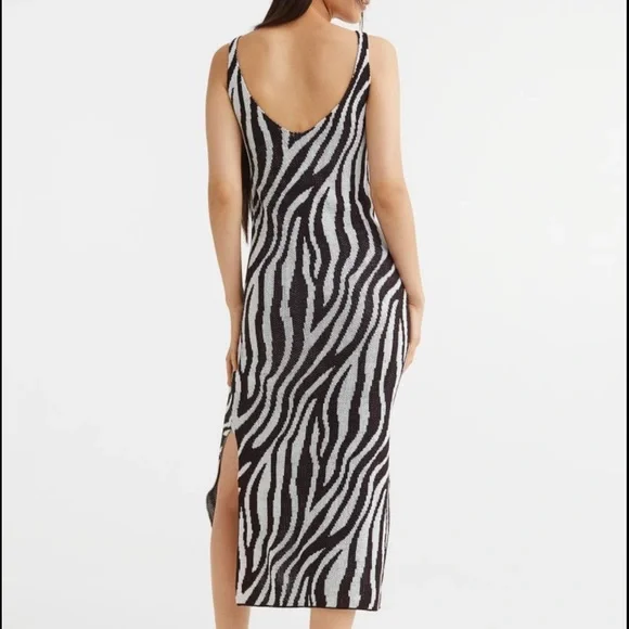 H&M | Zebra Print Knit Dress - Picture 5 of 10